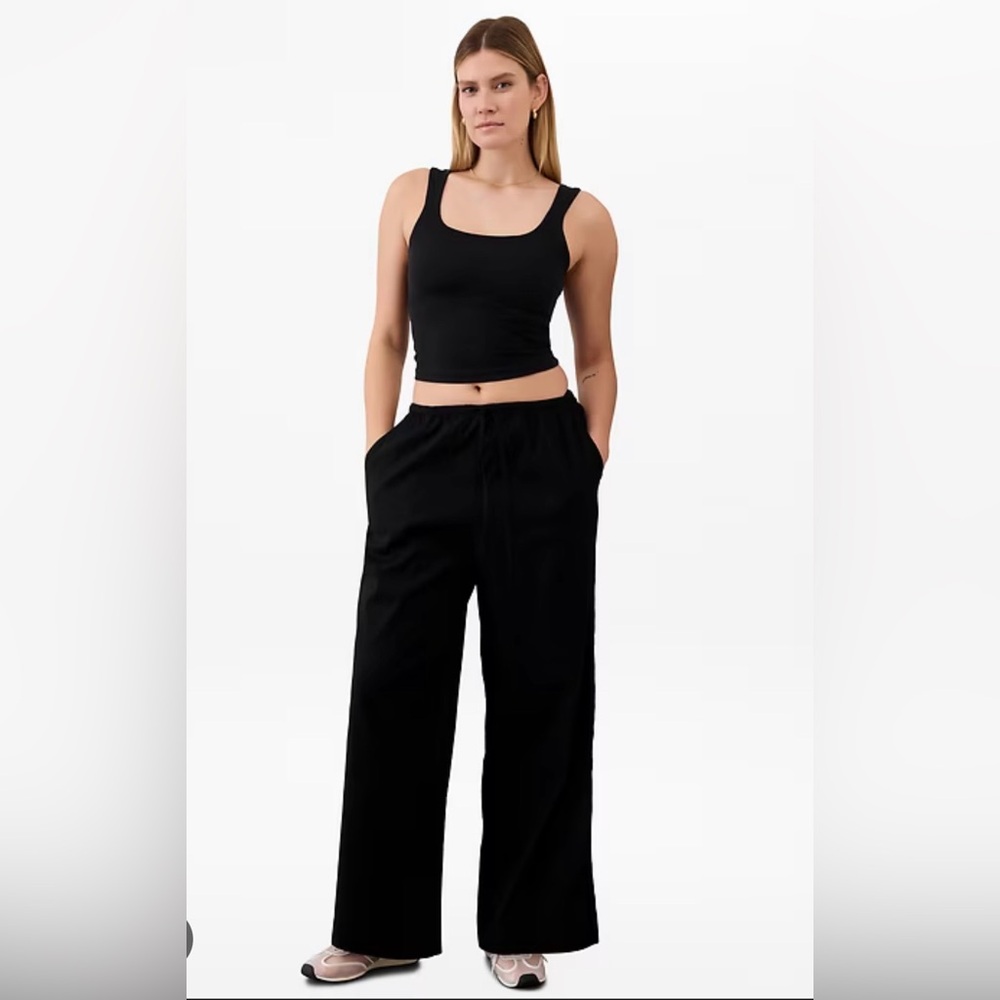 Athleta Paradise Mid Rise Wide Leg Drawstring Pants Easy Effortless Athleisure